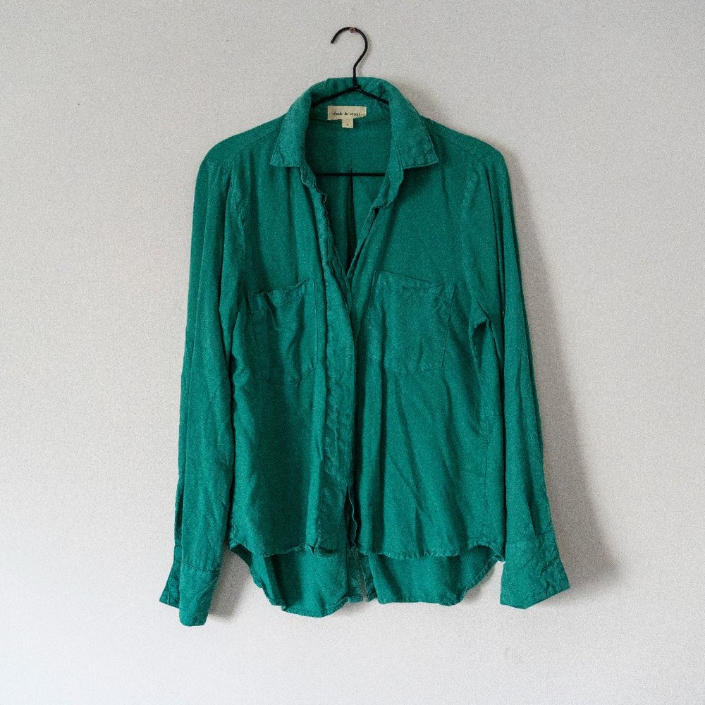 Cloth & Stone Turquoise Button Down Small